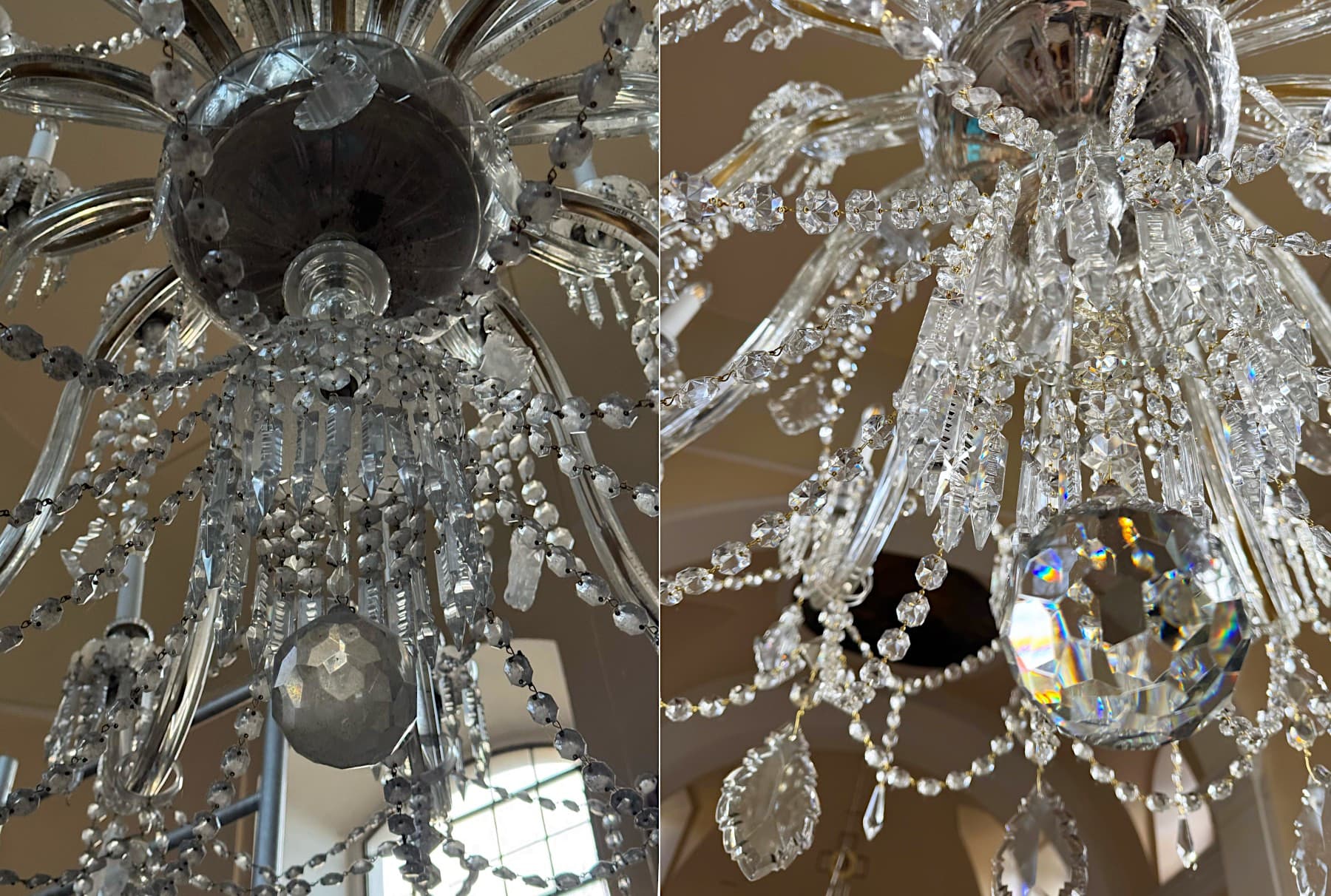 detail svítidla před a po repasi 4